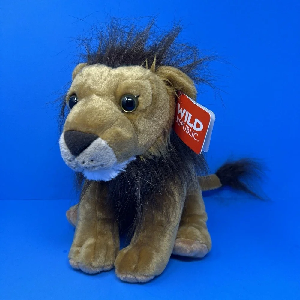 Wild Republic Lion Plush 11 inch Realistic Stuffed Animal Soft‎ Safari Toy K&M